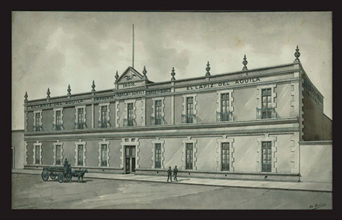 Historic El Lápiz del Águila notebook factory building